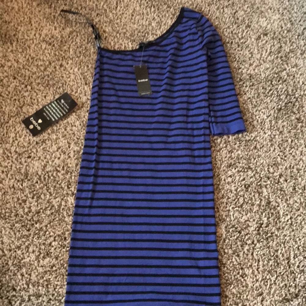 Bebe half shoulder tight dress